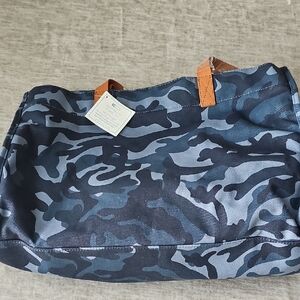 Pottery Barn Kids Blue Camouflage Diaper Bag